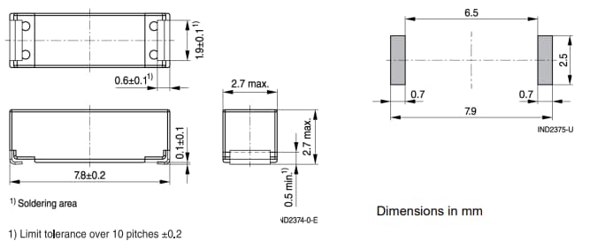 Mechanical Drawing - TDK ADL8030VA Power Inductors